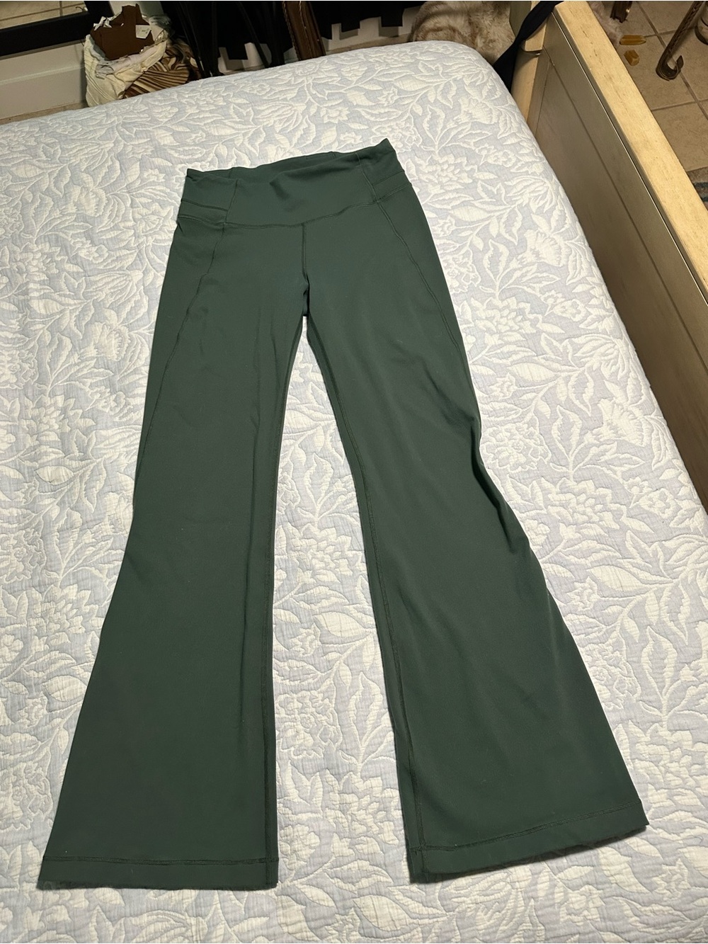 lululemon athletica Dark Green Boot-Cut Yoga Pants